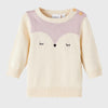 NME IT Embroided Face Cream Sweater 10888
