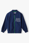 5.10.15 Dino Team Mock Neck Contrast Zip Hoodie & Trouser Terry Blue Tracksuit 14682