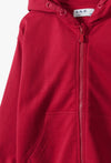 5.10.15 Plain Red Terry Zipper Hoodie 14565