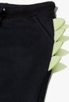 5.10.15 Applic Dino Kangroo Pocket Zipper Hoodie With Terry Trouser Black Tracksuit 14691