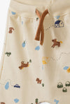 5.10.15 Adventure Map Print Cream Terry Trouser 14641