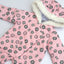 Paris Tiger Face Quilted Pink Warm Snow Suit 11861