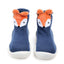 CN fashion Fox Blue Silicon Grip Sole Socks 13627