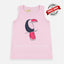 OK Happy Bird Printed Light Pink Tank Top 4786