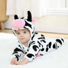 Cow Face Style Furr Warm White Romper 11910