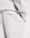 HR From Nothing Embroided Black & Red Stock Textured Grey Hoodie Fleece TrackSuit 14266