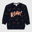 HM ROAR Embroided Dino Navy Blue Fleece Sweatshirt 12250