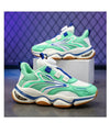 Rotating Laces Lock Green & White Shoes 12287