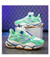 Rotating Laces Lock Green & White Shoes 12287