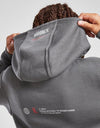 HR Embroided To Something with Kangroo Pocket Style Dark Grey Hoodie TrackSuit 14264
