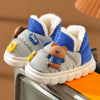 JSN Rich Bear Grey With Blue Soft Warm Shoes 12628
