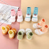 CN Daisy Flower Pale Green With White Silicon Bottom Socks Shoes 12564