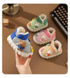 JSN Rich Bear Grey With Blue Soft Warm Shoes 12628