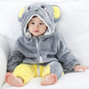 Elephant Style Furr Warm Grey Romper 11909