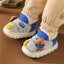JSN Rich Bear Grey With Blue Soft Warm Shoes 12628