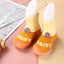 CN Daisy Flower Orange & Yellow Silicon Bottom Socks Shoes 12566