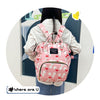 CN ADK Swan Print Pink Travel Diaper Back Pack 11645