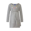LUP Embroided Face Grey Knitted Frock With Purse 2 Piece Set 10922
