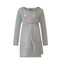 LUP Embroided Face Grey Knitted Frock With Purse 2 Piece Set 10922