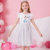 VTK Sequin Mermaid Multi Scale Bottom White Frock 11829
