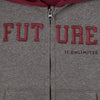 PRI Future Emb Grey With Maroon Hoodie 386