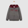 PRI Future Emb Grey With Maroon Hoodie 386