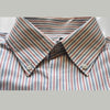 TSC Blue & Red Lining White Formal Casual Shirt 8888
