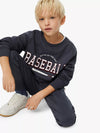 ZR Baseball flock Grey Sweatshirt 9779