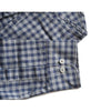 SOL White Collar Dark Blue Small Check Cotton Casual Shirt