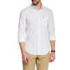 OP Men's Refined Palm Tree Polka Dot Long Sleeved White Shirt