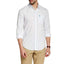 OP Men's Refined Palm Tree Polka Dot Long Sleeved White Shirt