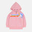 B.X Rainbow Unicorn Print Pink Zipper Hoodie 3439