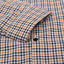 G V Blue & Mustard Check Black button Down Casual Shirt 9844