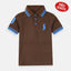 B.X Blue Big Pony Khaki Polo 7110