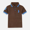 B.X Blue Big Pony Khaki Polo 7110