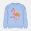 B.X Glittered Swan Print Light Blue Sweatshirt 3429