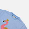 B.X Glittered Swan Print Light Blue Sweatshirt 3429