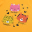 B.X Types of Cats Yellow Tshirt 4819