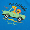 B.X Have Fun Animals In Car Royal Blue Tshirt 4821