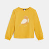 OKD Floral Bird Mustard Full Sleeves Top 10862