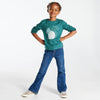 OKD Floral Squirrel Full Sleeves Teal T-Shirt 10871