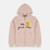 B.X We Love Good Times Light Pink Zipper Hoodie 3431