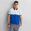 AME Polo White and Blue with Black Collar