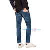 ZR Man Mid Blue Ripped Stretch Denim Skinny Fit