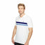 U.S Polo Assn. White Polo With Navy Blue Stripe