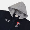 B.X Eastern State Student Embroidered Navy Blue Zipper hoodie 3427
