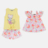 PPN Mermaid & Unicorn Print 3 Piece Set With Yellow Top 3977