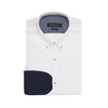 ZR Man Printed Long Sleeve Oxford White Slim Fit Shirt