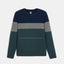OK Color Block Navy With Green Sweater 7798