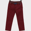 SM Maroon Cotton Joggers Strip Belt 1154